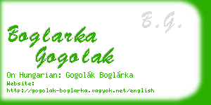 boglarka gogolak business card
