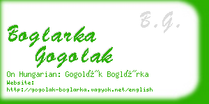 boglarka gogolak business card